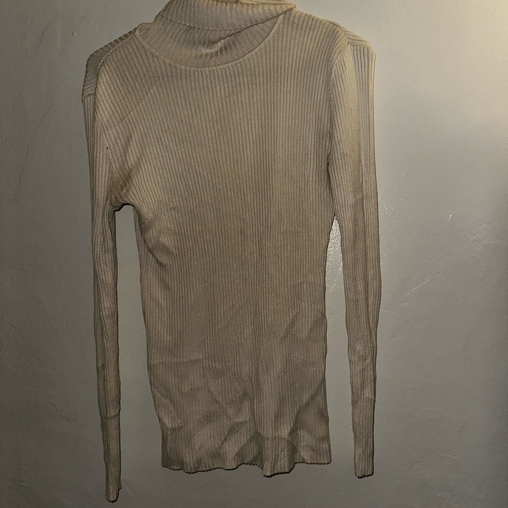 Harve Benard Cream Ribbed Sweater